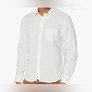 Untuckit Wrinkle-Resistant Linen Vin Santo Shirt Slim Fit XL 100% Linen